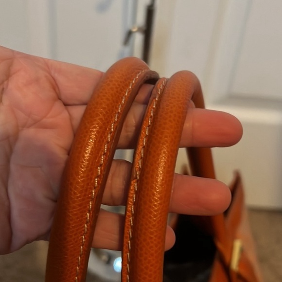 Loewe Orange Leather & Canvas Tote bag - Picture 2 of 8